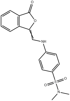 N,N-DIMETHYL-4-(([3-OXO-2-BENZOFURAN-1(3H)-YLIDEN]METHYL)AMINO)BENZENESULFONAMIDE Struktur