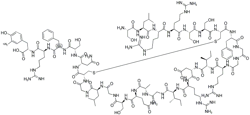 (3-[125I]IODOTYROSYL28)ALPHA-ATRIAL NATRIURETIC PEPTIDE, RAT Struktur