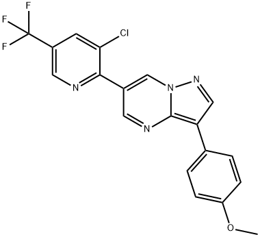 4-(6-[3-CHLORO-5-(TRIFLUOROMETHYL)-2-PYRIDINYL]PYRAZOLO[1,5-A]PYRIMIDIN-3-YL)PHENYL METHYL ETHER Structure