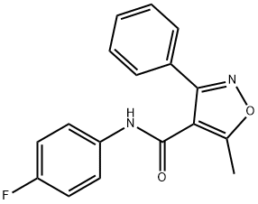 N-(4-FLUOROPHENYL)(5-METHYL-3-PHENYLISOXAZOL-4-YL)FORMAMIDE Struktur