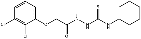 1-(2,3-DICHLOROPHENOXY)ACETYL-4-CYCLOHEXYLTHIOSEMICARBAZIDE Struktur