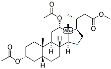 23-NOR-5-BETA-CHOLANIC ACID-3-ALPHA, 12-ALPHA-DIOL DIACETATE, METHYL ESTER Struktur