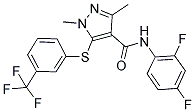 N-(2,4-DIFLUOROPHENYL)-1,3-DIMETHYL-5-([3-(TRIFLUOROMETHYL)PHENYL]SULFANYL)-1H-PYRAZOLE-4-CARBOXAMIDE Struktur