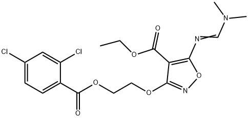 ETHYL 3-(2-[(2,4-DICHLOROBENZOYL)OXY]ETHOXY)-5-([(DIMETHYLAMINO)METHYLENE]AMINO)-4-ISOXAZOLECARBOXYLATE Struktur