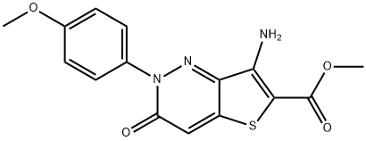 METHYL 7-AMINO-2-(4-METHOXYPHENYL)-3-OXO-2,3-DIHYDROTHIENO[3,2-C]PYRIDAZINE-6-CARBOXYLATE Struktur