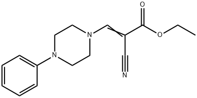 ETHYL 2-NITRILO-3-(4-PHENYLPIPERAZINYL)PROP-2-ENOATE Struktur