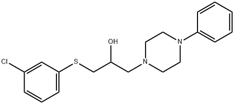 1-[(3-CHLOROPHENYL)SULFANYL]-3-(4-PHENYLPIPERAZINO)-2-PROPANOL Struktur