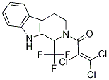 2,3,3-TRICHLORO-1-[1-(TRIFLUOROMETHYL)-2,3,4,9-TETRAHYDRO-1H-BETA-CARBOLIN-2-YL]PROP-2-EN-1-ONE Struktur