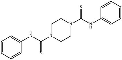 (PHENYLAMINO)(4-((PHENYLAMINO)THIOXOMETHYL)PIPERAZINYL)METHANE-1-THIONE Struktur