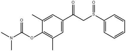 2,6-DIMETHYL-4-[2-(PHENYLSULFINYL)ACETYL]PHENYL N,N-DIMETHYLCARBAMATE Struktur