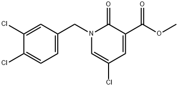 METHYL 5-CHLORO-1-(3,4-DICHLOROBENZYL)-2-OXO-1,2-DIHYDRO-3-PYRIDINECARBOXYLATE Struktur