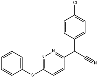 2-(4-CHLOROPHENYL)-2-[6-(PHENYLSULFANYL)-3-PYRIDAZINYL]ACETONITRILE Struktur