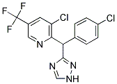 3-CHLORO-2-[(4-CHLOROPHENYL)(1H-1,2,4-TRIAZOL-3-YL)METHYL]-5-(TRIFLUOROMETHYL)PYRIDINE Struktur