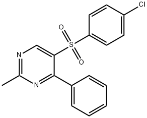 4-CHLOROPHENYL 2-METHYL-4-PHENYL-5-PYRIMIDINYL SULFONE Struktur