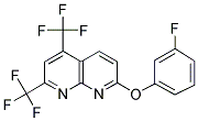 5,7-BIS(TRIFLUOROMETHYL)[1,8]NAPHTHYRIDIN-2-YL 3-FLUOROPHENYL ETHER Struktur