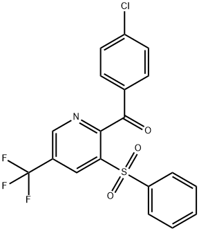 (4-CHLOROPHENYL)[3-(PHENYLSULFONYL)-5-(TRIFLUOROMETHYL)-2-PYRIDINYL]METHANONE Struktur