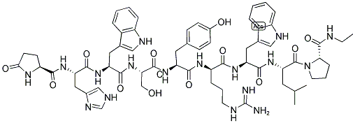 (DES-GLY10,D-ARG6,PRO-NHET9)-LHRH (SALMON) Struktur