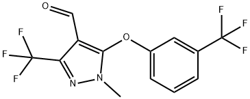 1-METHYL-3-(TRIFLUOROMETHYL)-5-[3-(TRIFLUOROMETHYL)PHENOXY]-1H-PYRAZOLE-4-CARBALDEHYDE Struktur