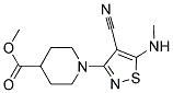 METHYL 1-[4-CYANO-5-(METHYLAMINO)-3-ISOTHIAZOLYL]-4-PIPERIDINECARBOXYLATE Struktur