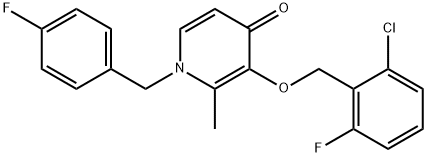 3-[(2-CHLORO-6-FLUOROBENZYL)OXY]-1-(4-FLUOROBENZYL)-2-METHYL-4(1H)-PYRIDINONE Struktur