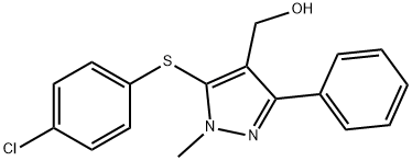 (5-[(4-CHLOROPHENYL)SULFANYL]-1-METHYL-3-PHENYL-1H-PYRAZOL-4-YL)METHANOL Struktur