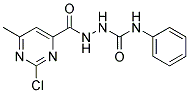 N1-PHENYL-2-[(2-CHLORO-6-METHYLPYRIMIDIN-4-YL)CARBONYL]HYDRAZINE-1-CARBOXAMIDE Struktur