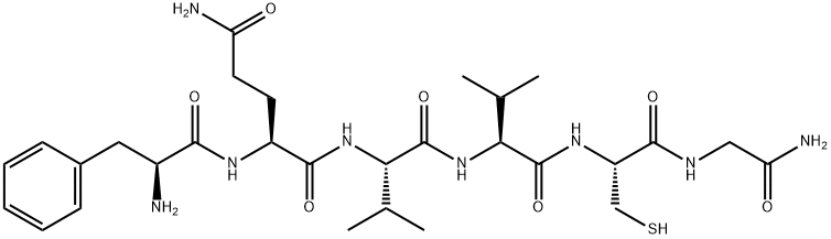 H-PHE-GLN-VAL-VAL-CYS-GLY-NH2 Struktur