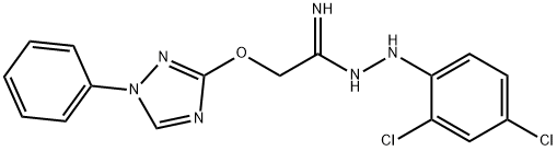 N'-(2,4-DICHLOROPHENYL)-2-[(1-PHENYL-1H-1,2,4-TRIAZOL-3-YL)OXY]ETHANIMIDOHYDRAZIDE Struktur