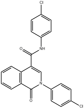 N,2-BIS(4-CHLOROPHENYL)-1-OXO-1,2-DIHYDRO-4-ISOQUINOLINECARBOXAMIDE Struktur