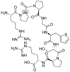 H-ARG-PRO-PRO-GLY-3-ALA(2-THIENYL)-SER-PRO-ARG-OH Struktur