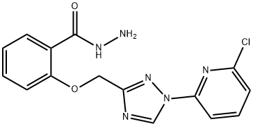 2-([1-(6-CHLORO-2-PYRIDINYL)-1H-1,2,4-TRIAZOL-3-YL]METHOXY)BENZENECARBOHYDRAZIDE Struktur