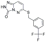 6-([3-(TRIFLUOROMETHYL)BENZYL]SULFANYL)[1,2,4]TRIAZOLO[4,3-B]PYRIDAZIN-3(2H)-ONE Struktur