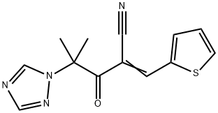 2-[2-METHYL-2-(1H-1,2,4-TRIAZOL-1-YL)PROPANOYL]-3-(2-THIENYL)ACRYLONITRILE Struktur