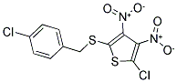 2-CHLORO-5-[(4-CHLOROBENZYL)THIO]-3,4-DINITROTHIOPHENE Struktur