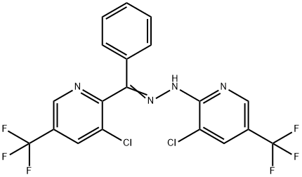 [3-CHLORO-5-(TRIFLUOROMETHYL)-2-PYRIDINYL](PHENYL)METHANONE N-[3-CHLORO-5-(TRIFLUOROMETHYL)-2-PYRIDINYL]HYDRAZONE Struktur