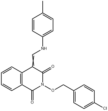 2-[(4-CHLOROBENZYL)OXY]-4-(4-TOLUIDINOMETHYLENE)-1,3(2H,4H)-ISOQUINOLINEDIONE Struktur