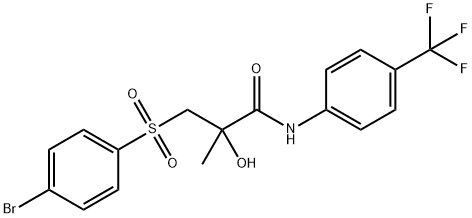 3-[(4-BROMOPHENYL)SULFONYL]-2-HYDROXY-2-METHYL-N-[4-(TRIFLUOROMETHYL)PHENYL]PROPANAMIDE Struktur