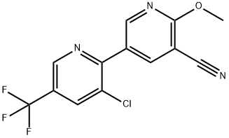 2-METHOXY-3-CYANO-5-(3-CHLORO-5-TRIFLUOROMETHYL-2-PYRIDYL)PYRIDINE Struktur