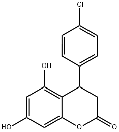 4-(4-CHLOROPHENYL)-5,7-DIHYDROXY-2-CHROMANONE Struktur