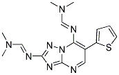 N'-[2-([(DIMETHYLAMINO)METHYLENE]AMINO)-6-(2-THIENYL)[1,2,4]TRIAZOLO[1,5-A]PYRIMIDIN-7-YL]-N,N-DIMETHYLIMINOFORMAMIDE Struktur