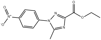 ETHYL 5-METHYL-1-(4-NITROPHENYL)-1H-1,2,4-TRIAZOLE-3-CARBOXYLATE Struktur