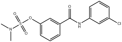 3-[(3-CHLOROANILINO)CARBONYL]PHENYL-N,N-DIMETHYLSULFAMATE Struktur