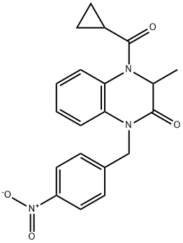 4-(CYCLOPROPYLCARBONYL)-3-METHYL-1-(4-NITROBENZYL)-3,4-DIHYDRO-2(1H)-QUINOXALINONE Struktur