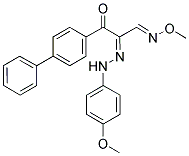 3-[1,1'-BIPHENYL]-4-YL-2-[2-(4-METHOXYPHENYL)HYDRAZONO]-3-OXOPROPANAL O-METHYLOXIME Struktur