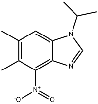 1-ISOPROPYL-5,6-DIMETHYL-4-NITRO-1H-1,3-BENZIMIDAZOLE Struktur