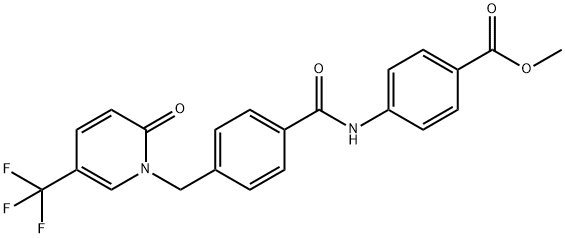 METHYL 4-[(4-([2-OXO-5-(TRIFLUOROMETHYL)-1(2H)-PYRIDINYL]METHYL)BENZOYL)AMINO]BENZENECARBOXYLATE Struktur