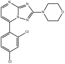 7-(2,4-DICHLOROPHENYL)-2-MORPHOLINO[1,2,4]TRIAZOLO[1,5-A]PYRIMIDINE Struktur