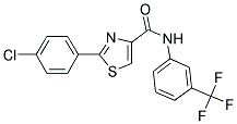 2-(4-CHLOROPHENYL)-N-[3-(TRIFLUOROMETHYL)PHENYL]-1,3-THIAZOLE-4-CARBOXAMIDE Structure