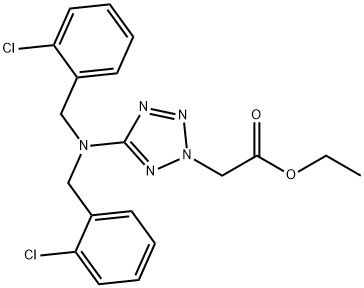 ETHYL 2-(5-[BIS(2-CHLOROBENZYL)AMINO]-2H-1,2,3,4-TETRAAZOL-2-YL)ACETATE Struktur