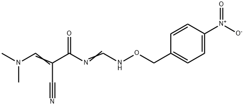 2-CYANO-3-(DIMETHYLAMINO)-N-(([(4-NITROBENZYL)OXY]IMINO)METHYL)ACRYLAMIDE Struktur